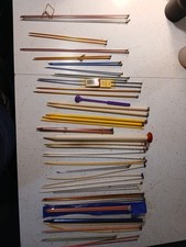 Lot of 22 Pairs Unbranded Single Point Knitting Needles Various Sizes  More
