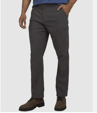 Wrangler Men's Tech Pants Regular Fit UPF 50 Cargo zip pocket Gray Size 40X30