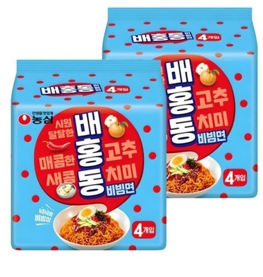 Nongshim Bae Hong Dong Gochu Chimi Bibimmyun   137g × 4 Packs*2EA