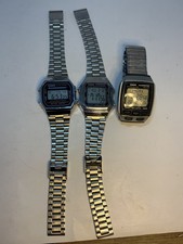 Vintage Casio 2524 DB 37H, 3298 A168, 2519 A178W, Watch Mens Silver Tone Digital
