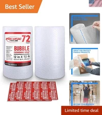 Bubble Cushioning Wrap 12x72Feet Packing Moving Supplies Protective Bubble Wrap