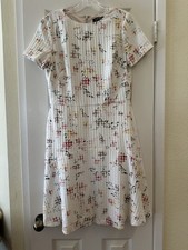 Lauren Ralph Lauren Preppy Cottagecore Floral Textured A-Line Size 8 Dress