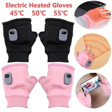 USB Heated Gloves Rechargeable 3 Heat Settings Digital Display Ski Driving Winte