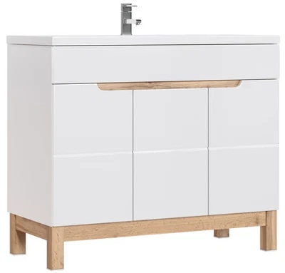 Waschtisch Badezimmer Schränke Waschtische Waschbecken Becken Unterschrank 100cm - Bild 1 von 4