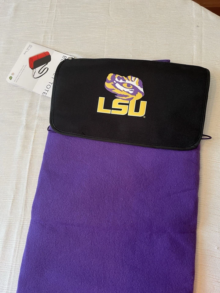 LSU MANTA TOTE Productos Colegiados con Licencia Oficial, Vellón 48”x 58 Nuevo con Etiquetas Foto 3 de 4