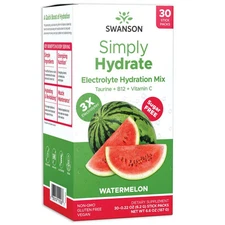 Swanson Simply Hydrate Electrolyte Hydration Mix - Watermelon 30 Pkts