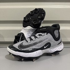Nike Alpha Huarache Elite 4 Mid Gray Baseball Cleats Sz 7 NEW DJ6520 002 RARE