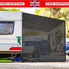 9'X7' RV Awning Side Shade Black Mesh Screen Sunshade Motorhome Complete Kits