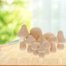  20 Pcs Funghi Di Legno Statue Artigianato in Non Finito Statua Dei