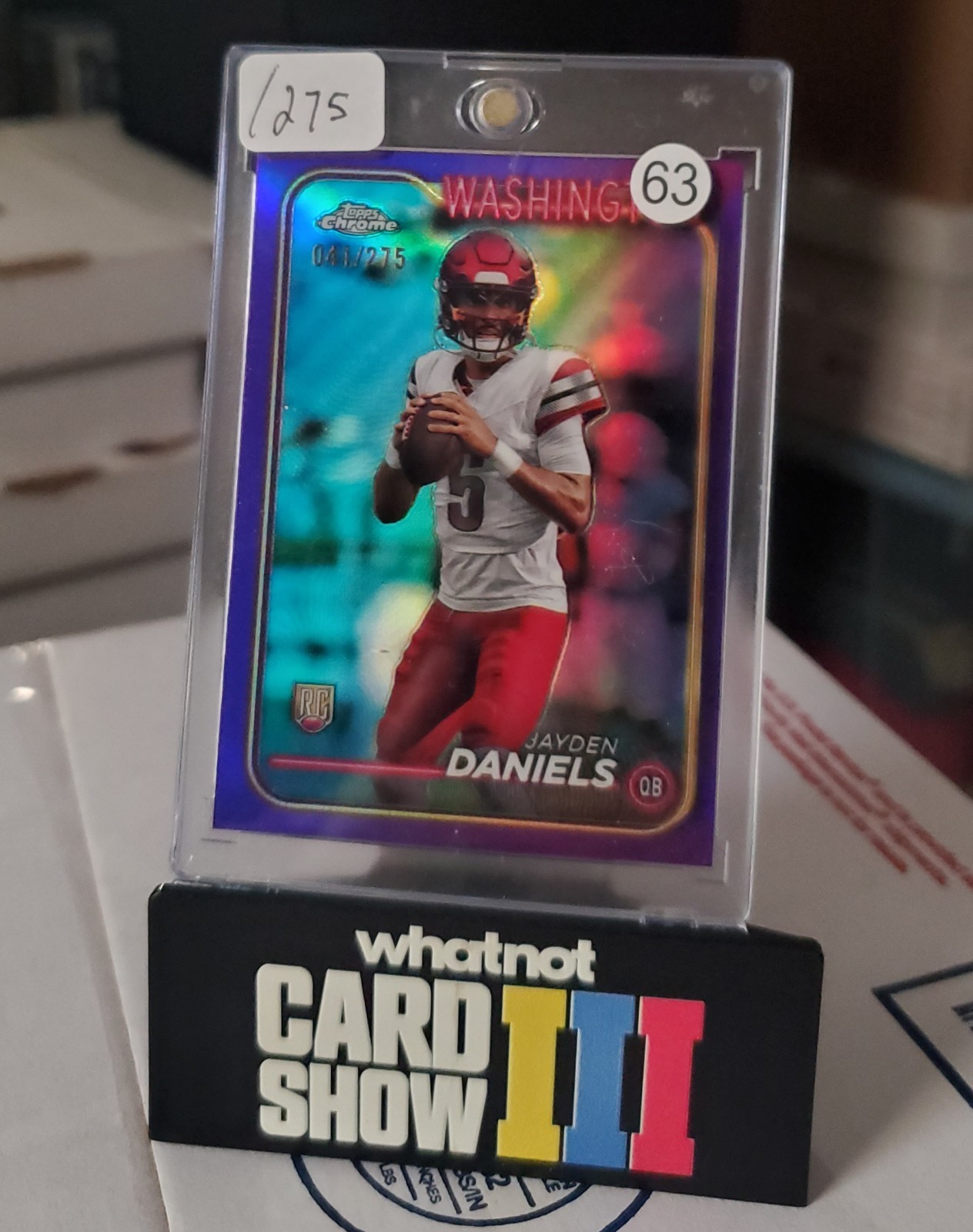 Jayden Daniels Purple /275 Rookie #201 - 2024 Topps Chrome Football