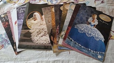 Annies Attic The Antebellum Collection Lot of 8 Thread Crochet Gown Patterns + 4