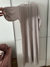 NEU: Abaya Taupe Modanisa Hijab Beige Punkte Gürtel S/M/L Maxikleid Jilbab