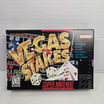 Vegas Stakes (Super Nintendo SNES, 1993) CIB Complete In Box Authentic Clean