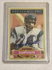 1980 Topps - Dan Fouts #520 San Diego Chargers Autograph- 1