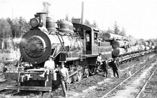 Railroad Logging Train Saginaw Lumber Co Michigan Mi - Reprint