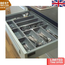 Image of Compact Plastic Drawer Organizer with 7 Compartments - Perfect for Kitchen Use