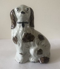 Rare Antique Single Staffordshire China Dog Figurine