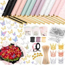Waterproof Floral Wrapping Paper Bouquet Gift Wrap 366 Pcs Flower Wrapping Paper