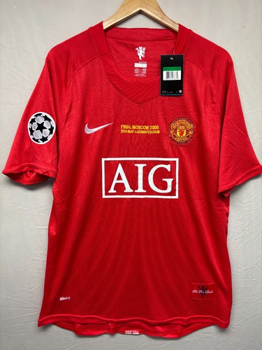 Manchester United 2008 Nike Dri Fit Home Jersey Mens XL Red Cristiano Ronaldo #7