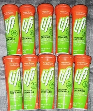 10 Tubes Lift Glucose Tangy Orange Chewable Fast-Acting Energy Tablets Exp 04/26