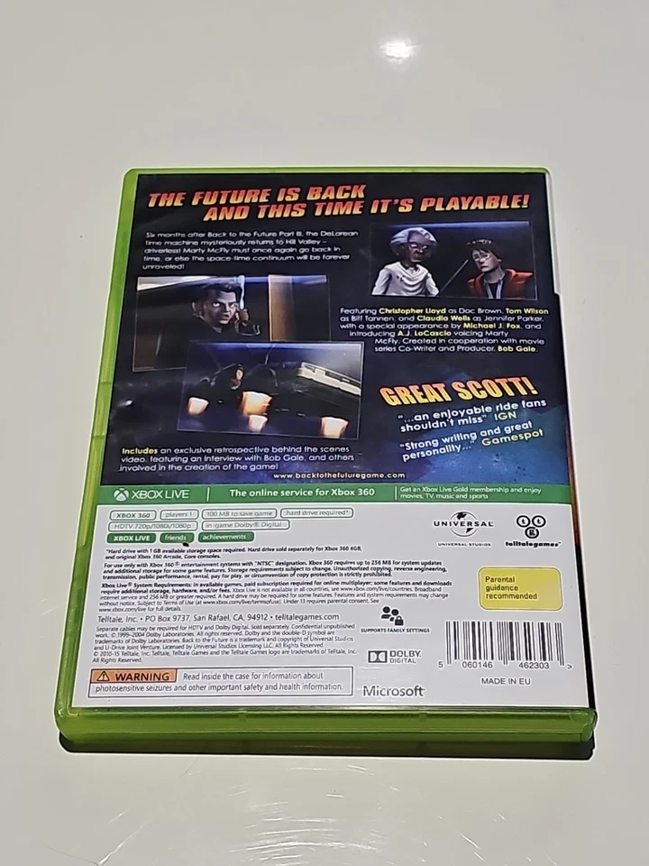 Back To The Future The Game Xbox 360 Game (2015) PAL • 30th Anniversary Edition - Image 2 of 4