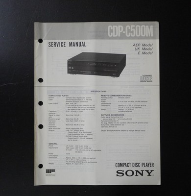 Original Sony CDP-C500M CD-Player/Wechsler Service Manual S28