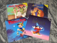 Laserdisc LD LOT OF 4 DISNEY PINOCCHIO FANTASIA LADY TRAMP MARY POPPINS TESTED