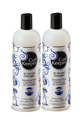 Curl Keeper Slip 30 Second Detangle -  Leave your Hair Soft 33.8 Oz Set of 2