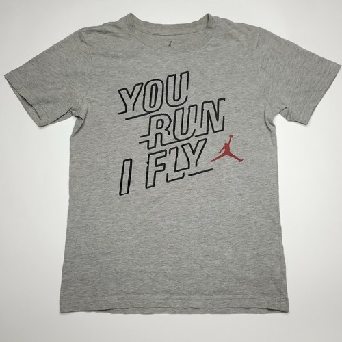 Fly Spell Out Gray Short Sleeve T-Shirt 