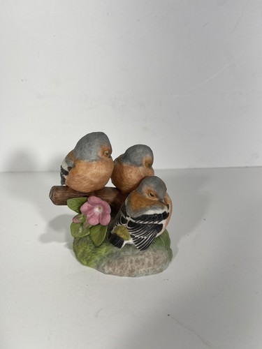Franklin Mint porcelain 1987 Sweet Slumber Sculpture by Peter Barrett Birds RARE - Picture 7 of 10