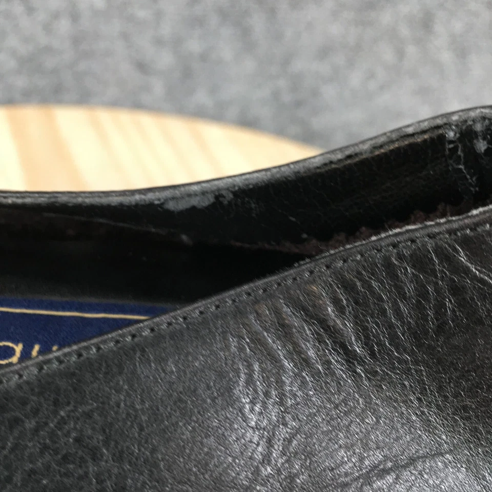 Zapatos planos informales sin cordones Laura Scott para mujer 6,5 M 27112 cuero negro cómodos Foto 4 de 4