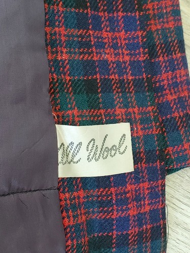 Made in England 1950s Children's Wool Tartan Coat, Bib Overalls, Hat Gimbel's - Picture 5 of 10