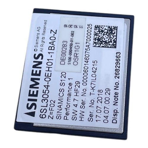 Siemens 6SL3054-0EH01-1BA0-Z SINAMICS S120 CompactFlash Card Industrial. insert - Picture 9 of 12
