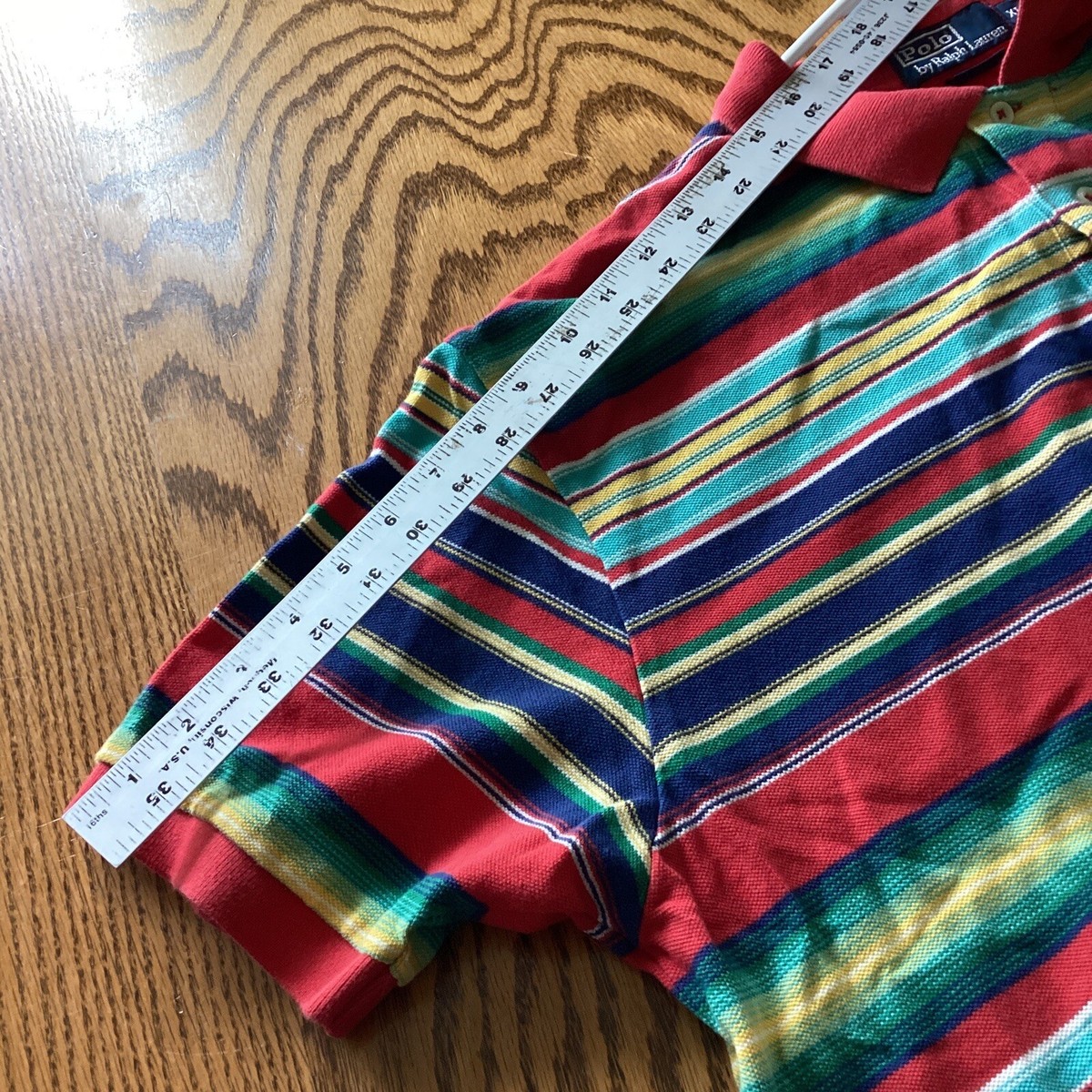 Polo Ralph Lauren Vintage 90s Y2K Multi Colored Striped Polo Polo Ralph Lauren Vintage 90s Y2K Multi Colored Striped Polo