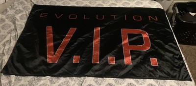 Evolution VIP Advertising Banner black and orange 56'' x 33'' Man cave Bar
