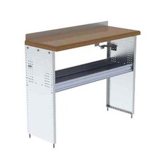 Workbench, aluminum w/hardwood top, 1 shelf, 18"d x 48"w x 40"h, S3-WA48-1