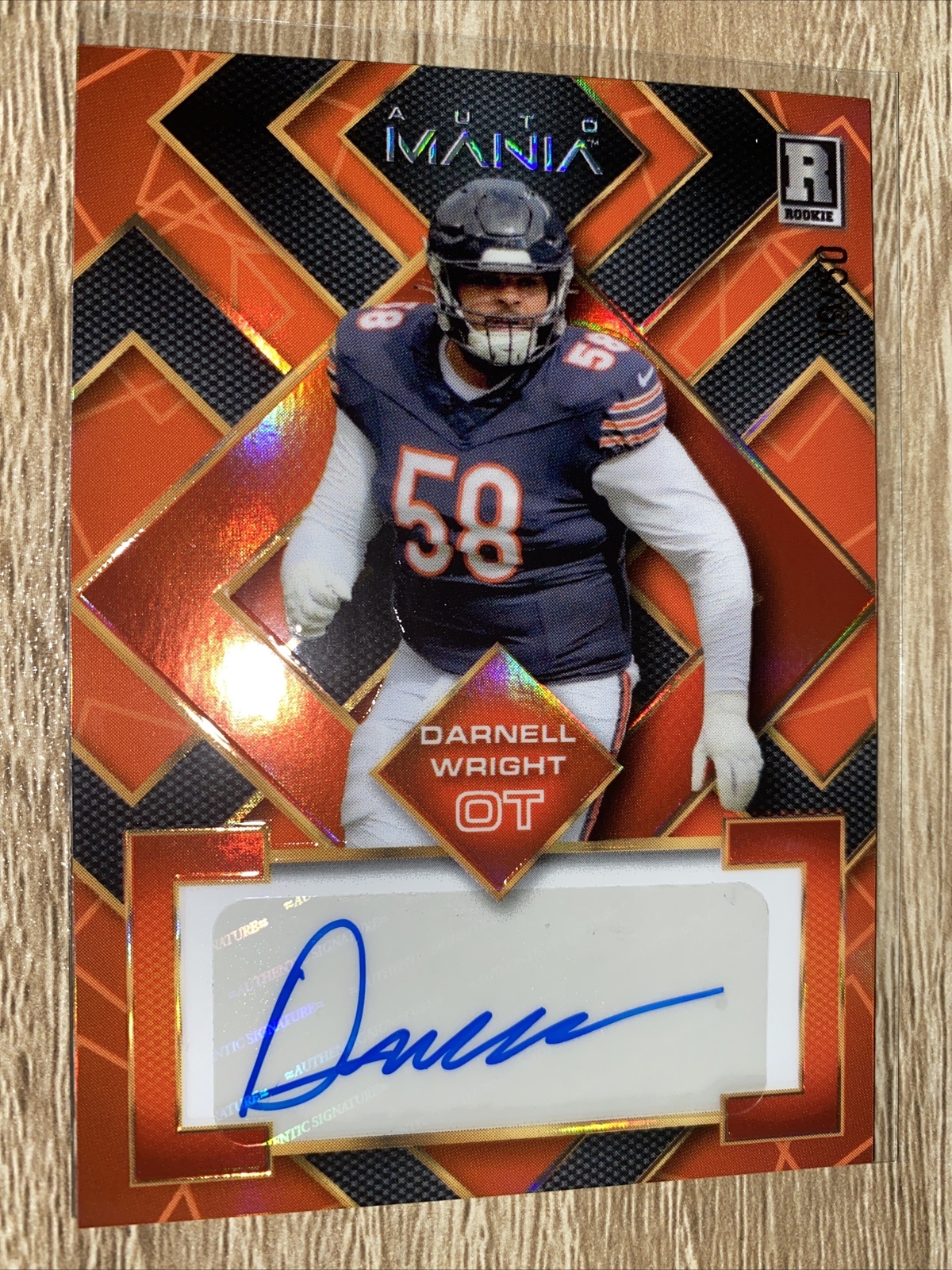 Darnell Wright 2023 Wild Card Auto Mania AMSQ-A #19/50 SP RC Tennessee Bears HOT