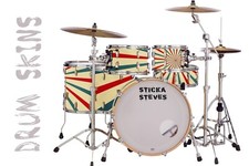 Drum Wrap Percussion Shell Cover Bass Kick Snare Tom DIY- Circus Tent 406