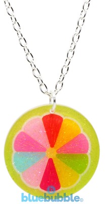 Bluebubble FEELIN FRUITY Glitzer Halskette Sweet Funky Kitsch Kawaii Retro Hippie