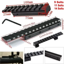 11mm to 20mm Dovetail Extension Scope Mount Base 20mm Picatinny Rail Adapter