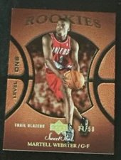 2005 Martel Webster /50 Upper Deck Sweet Shot Gold Rookie RC