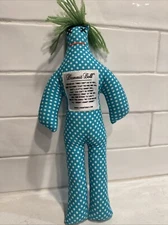 Dammit Doll Classic Stress Relief Therapy Turquoise Dot Voodoo Doll 12" EUC