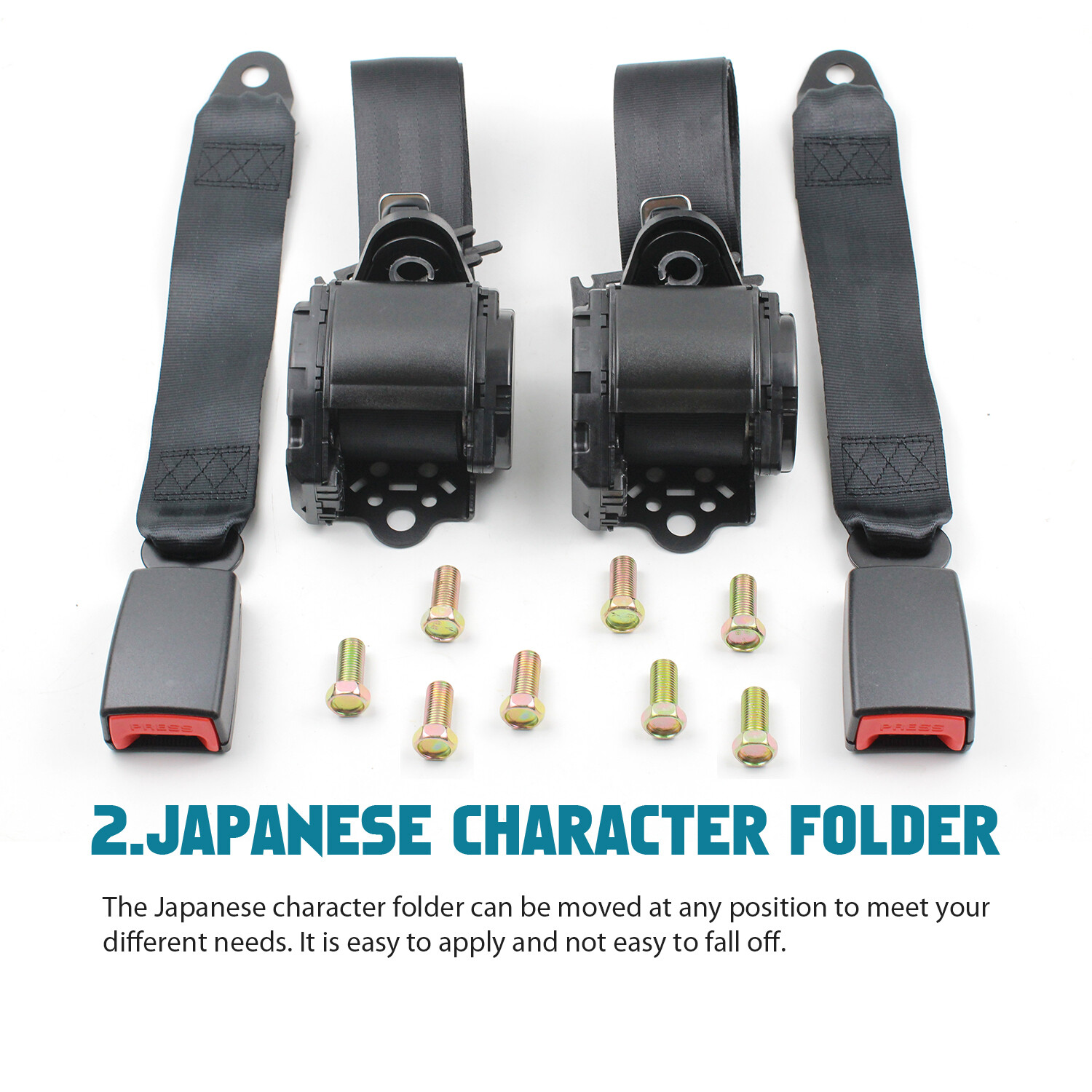 3 Point Safety Seat Belt Retractable Emergency locking function For Ford F-150