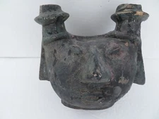 Pre Columbian Candle Stick Holder Pottery Figurine