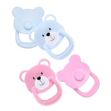 2PCS Magnetic Pacifier Set for Reborn Dolls Bear-shaped Baby Doll Accessories