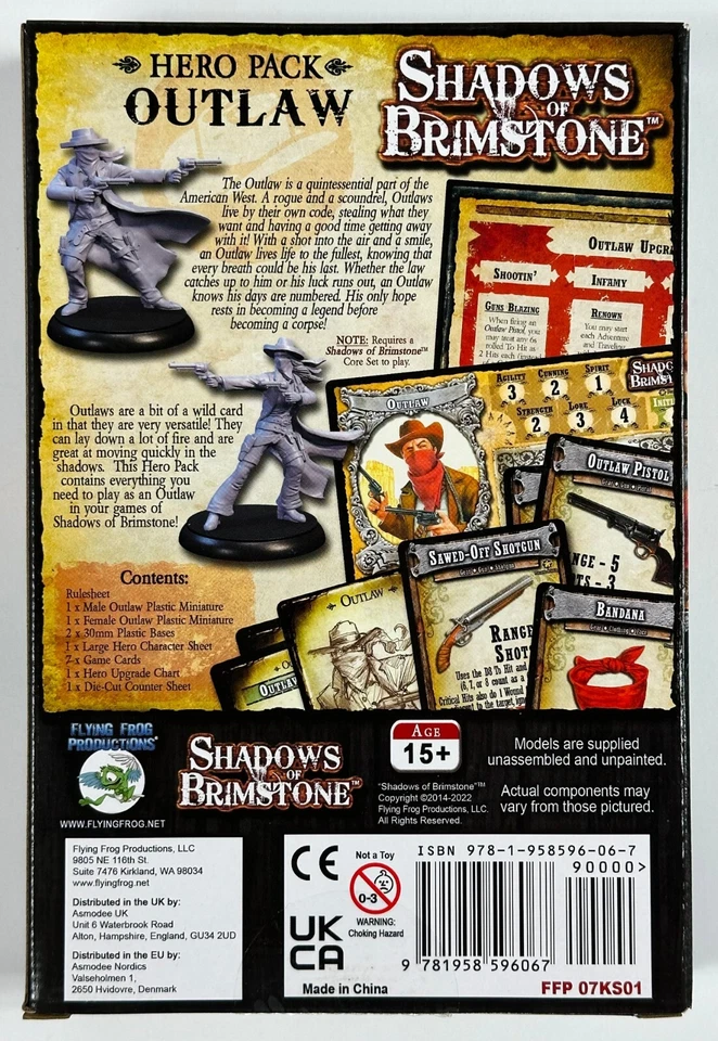 Outlaw Hero Pack for Shadows of Brimstone Kickstarter Exclusive NEW & SEALED - Image 2 of 2