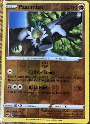 Passimian 97/189 - Reverse Holo - Darkness Ablaze - Common - Read Desc.