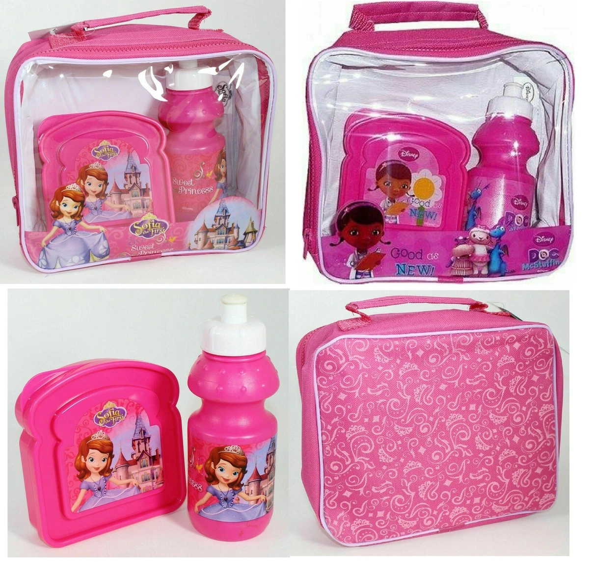 Kids Girls Lunch Box Set Children School Water Drink Bottle