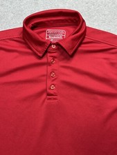 Brookshire  s Polo Shirt Adult Small Red Employee Uniform Workwear Stretch Mens