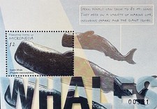 MICRONESIA WHALES STAMPS SOUVENIR SHEET MNH 2001 SPERM WHALE MARINE LIFE SEA 1